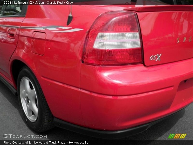 Classic Red / Gray 2001 Kia Spectra GSX Sedan