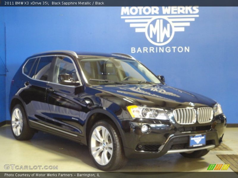 Black Sapphire Metallic / Black 2011 BMW X3 xDrive 35i