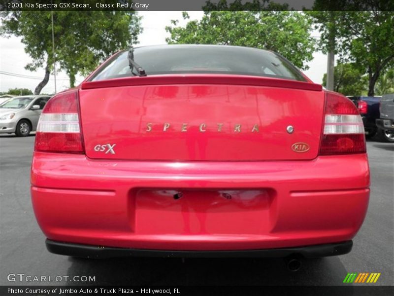 Classic Red / Gray 2001 Kia Spectra GSX Sedan