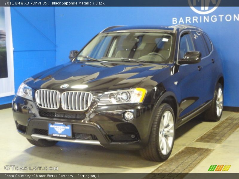 Black Sapphire Metallic / Black 2011 BMW X3 xDrive 35i