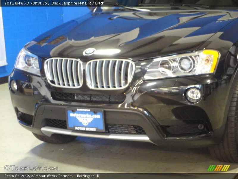 Black Sapphire Metallic / Black 2011 BMW X3 xDrive 35i