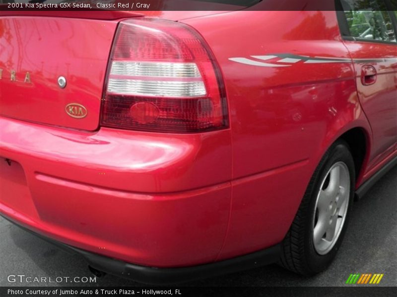 Classic Red / Gray 2001 Kia Spectra GSX Sedan