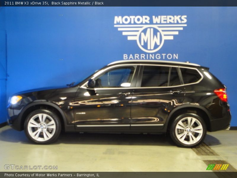 Black Sapphire Metallic / Black 2011 BMW X3 xDrive 35i