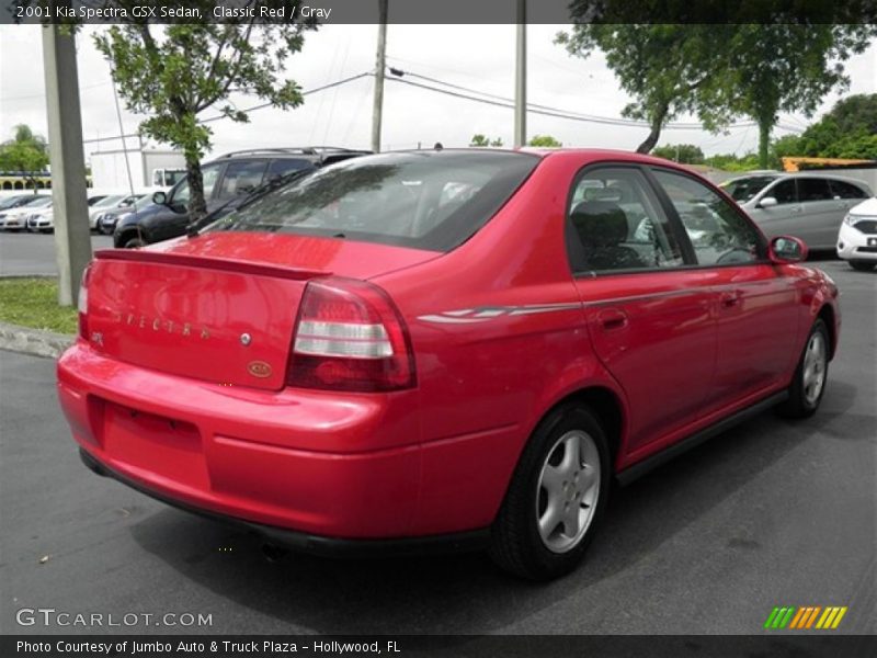 Classic Red / Gray 2001 Kia Spectra GSX Sedan