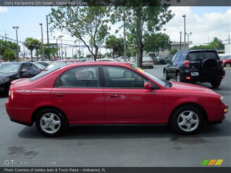 Classic Red / Gray 2001 Kia Spectra GSX Sedan