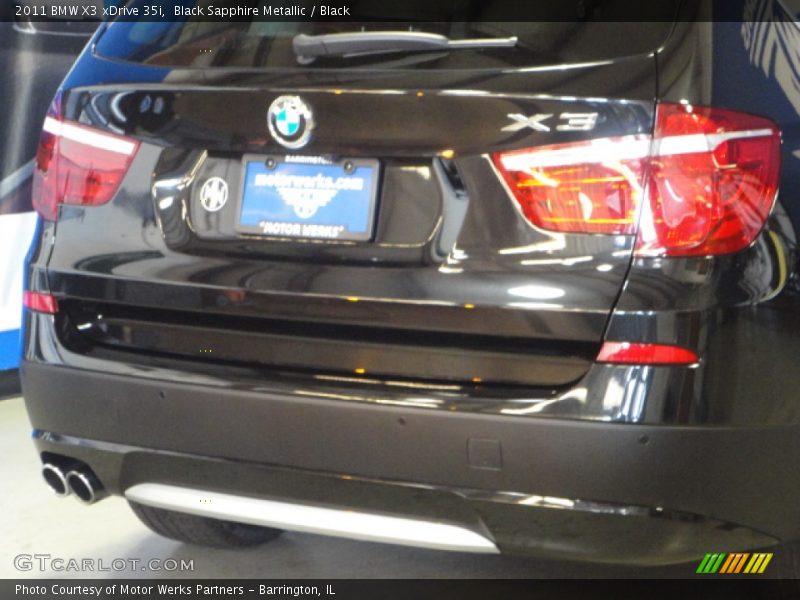 Black Sapphire Metallic / Black 2011 BMW X3 xDrive 35i