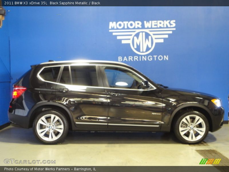 Black Sapphire Metallic / Black 2011 BMW X3 xDrive 35i