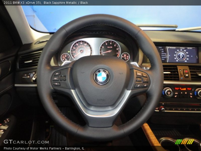 Black Sapphire Metallic / Black 2011 BMW X3 xDrive 35i