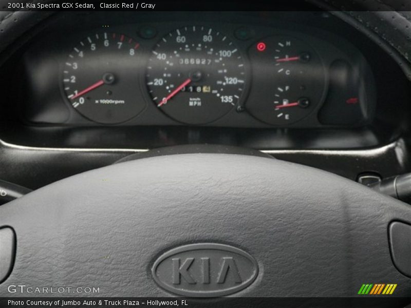Classic Red / Gray 2001 Kia Spectra GSX Sedan