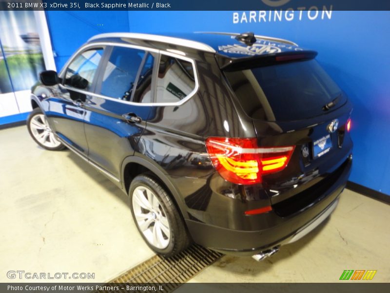 Black Sapphire Metallic / Black 2011 BMW X3 xDrive 35i
