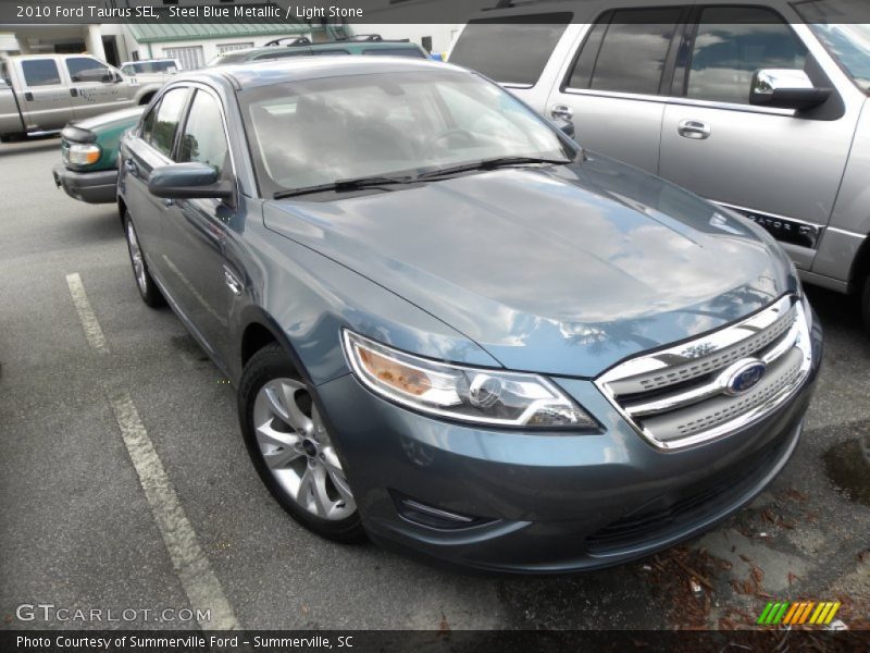 Steel Blue Metallic / Light Stone 2010 Ford Taurus SEL