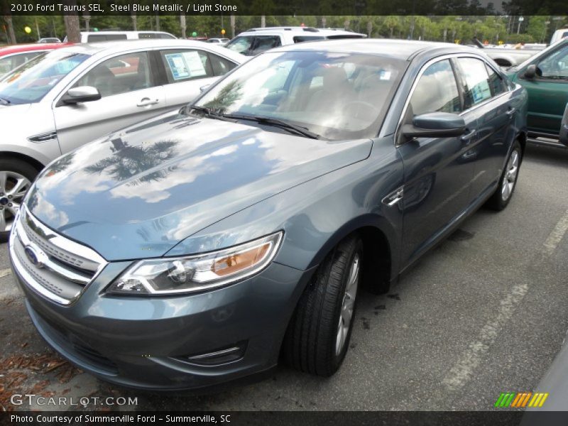 Steel Blue Metallic / Light Stone 2010 Ford Taurus SEL
