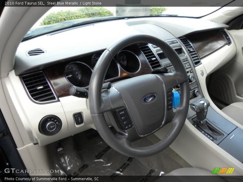 Steel Blue Metallic / Light Stone 2010 Ford Taurus SEL