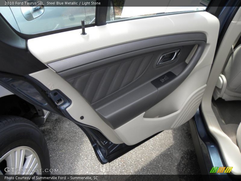 Steel Blue Metallic / Light Stone 2010 Ford Taurus SEL