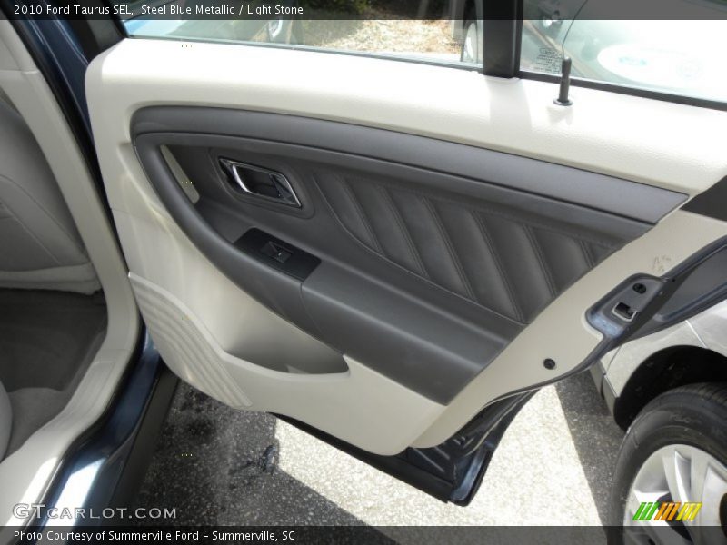 Steel Blue Metallic / Light Stone 2010 Ford Taurus SEL