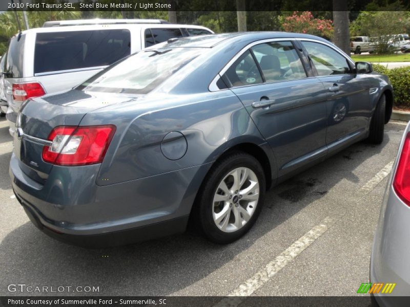 Steel Blue Metallic / Light Stone 2010 Ford Taurus SEL