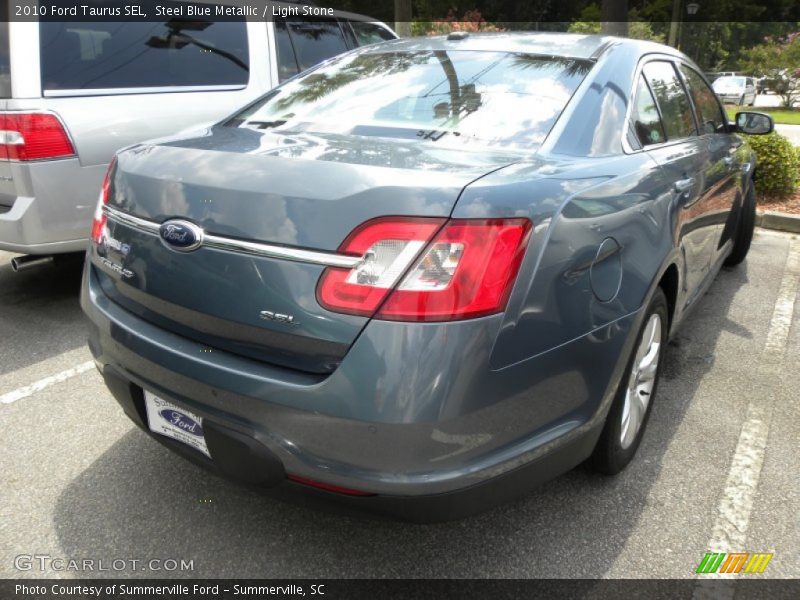 Steel Blue Metallic / Light Stone 2010 Ford Taurus SEL