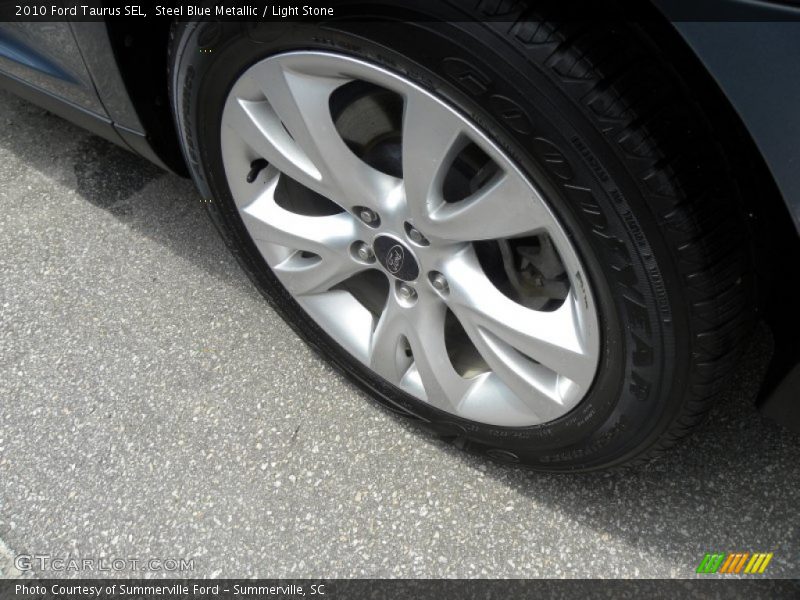 Steel Blue Metallic / Light Stone 2010 Ford Taurus SEL