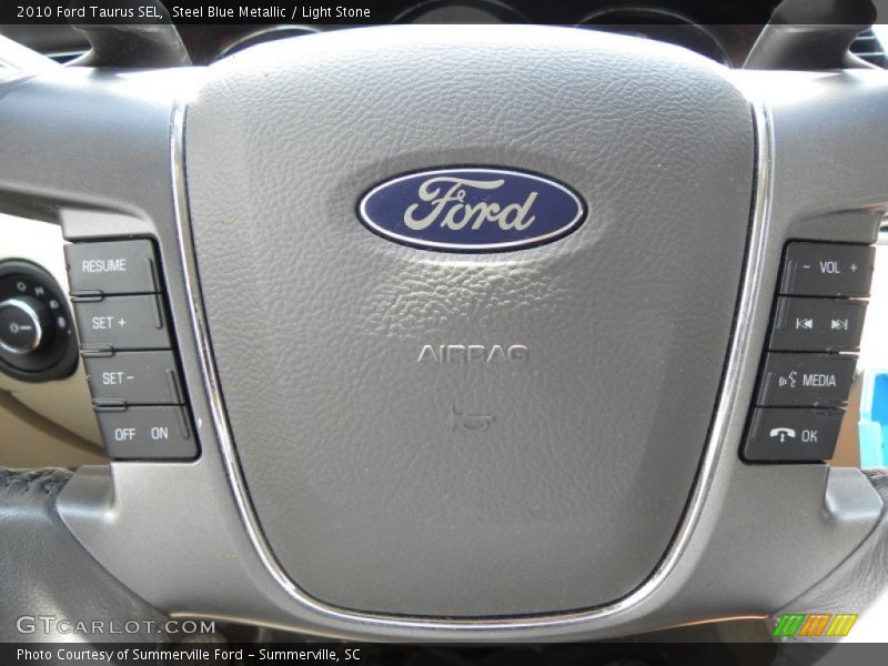 Steel Blue Metallic / Light Stone 2010 Ford Taurus SEL