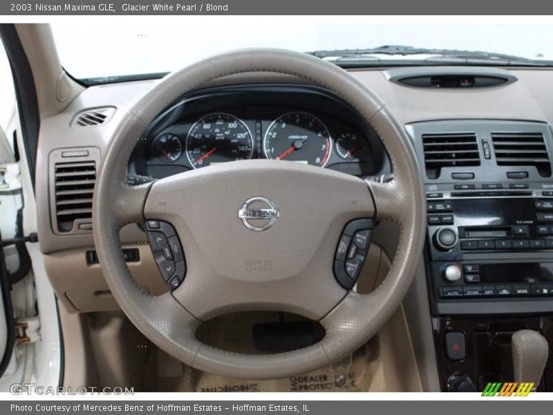 Glacier White Pearl / Blond 2003 Nissan Maxima GLE