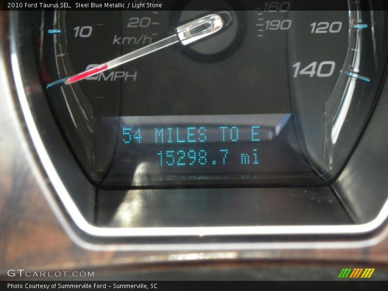 Steel Blue Metallic / Light Stone 2010 Ford Taurus SEL