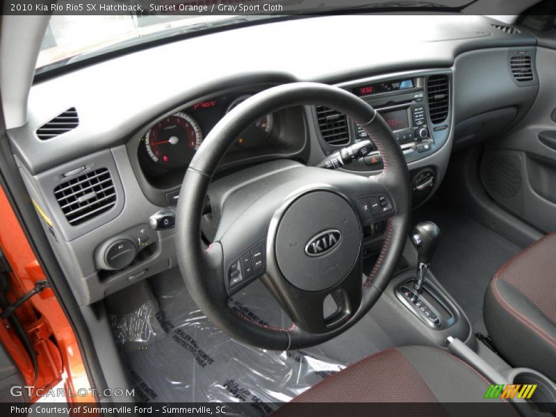 Gray Sport Cloth Interior - 2010 Rio Rio5 SX Hatchback 