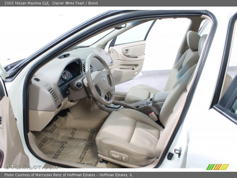 Glacier White Pearl / Blond 2003 Nissan Maxima GLE