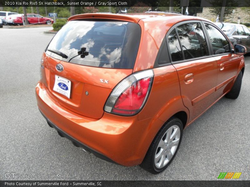 Sunset Orange / Gray Sport Cloth 2010 Kia Rio Rio5 SX Hatchback