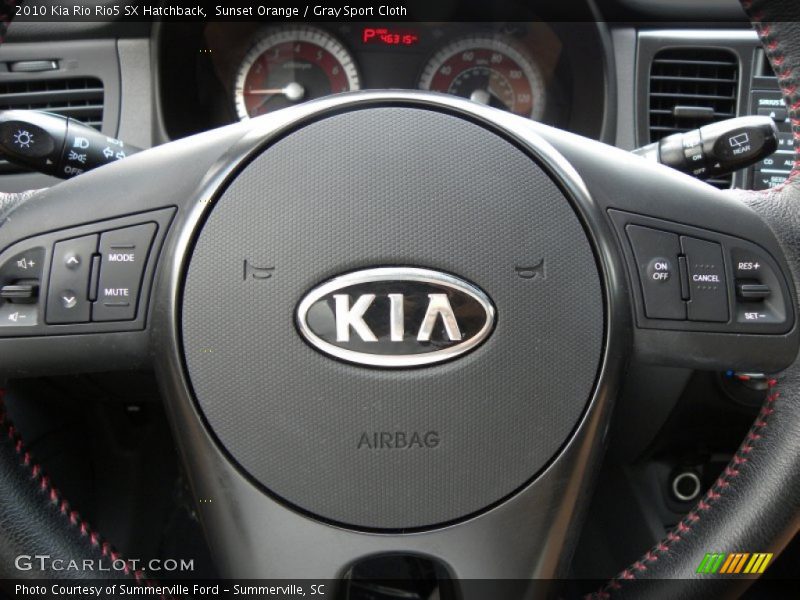 Sunset Orange / Gray Sport Cloth 2010 Kia Rio Rio5 SX Hatchback
