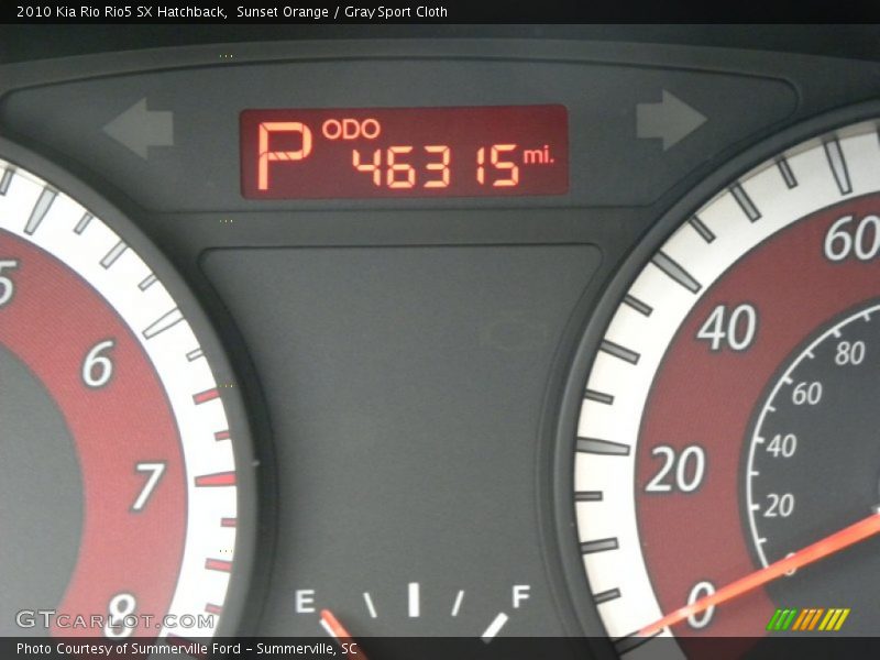 Sunset Orange / Gray Sport Cloth 2010 Kia Rio Rio5 SX Hatchback