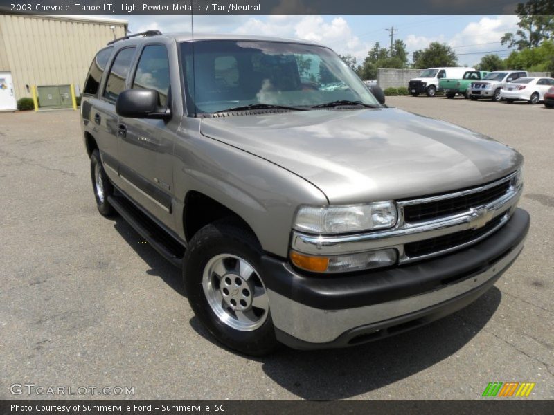 Light Pewter Metallic / Tan/Neutral 2003 Chevrolet Tahoe LT