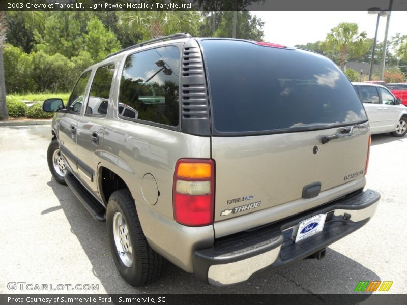 Light Pewter Metallic / Tan/Neutral 2003 Chevrolet Tahoe LT