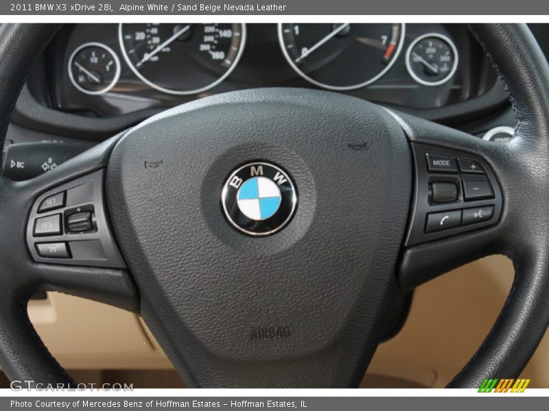 Alpine White / Sand Beige Nevada Leather 2011 BMW X3 xDrive 28i