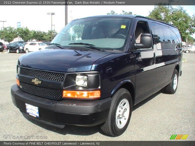 Dark Blue Metallic / Medium Pewter 2012 Chevrolet Express LS 1500 Passenger Van