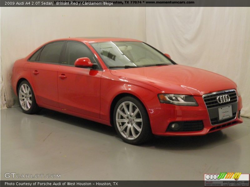 Brilliant Red / Cardamom Beige 2009 Audi A4 2.0T Sedan
