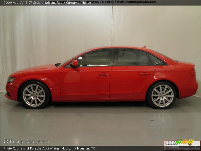 Brilliant Red / Cardamom Beige 2009 Audi A4 2.0T Sedan