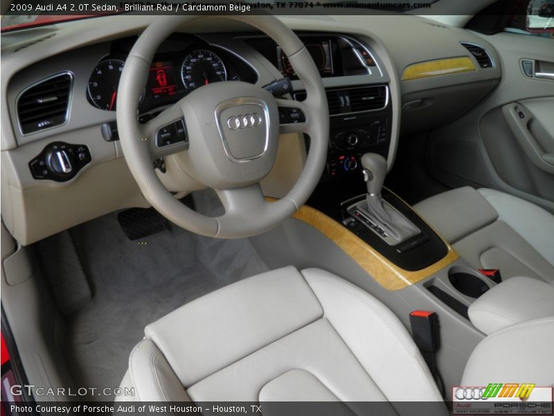 Brilliant Red / Cardamom Beige 2009 Audi A4 2.0T Sedan