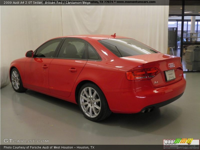 Brilliant Red / Cardamom Beige 2009 Audi A4 2.0T Sedan