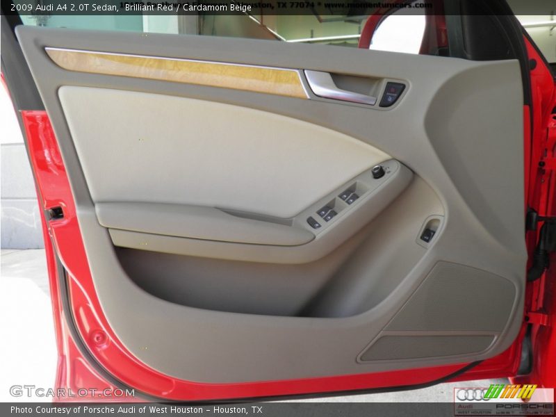 Brilliant Red / Cardamom Beige 2009 Audi A4 2.0T Sedan