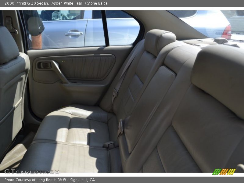 Aspen White Pearl / Stone Beige 2000 Infiniti G 20 Sedan