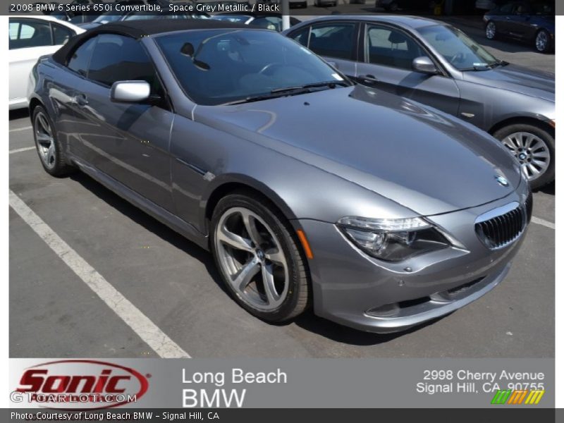 Space Grey Metallic / Black 2008 BMW 6 Series 650i Convertible