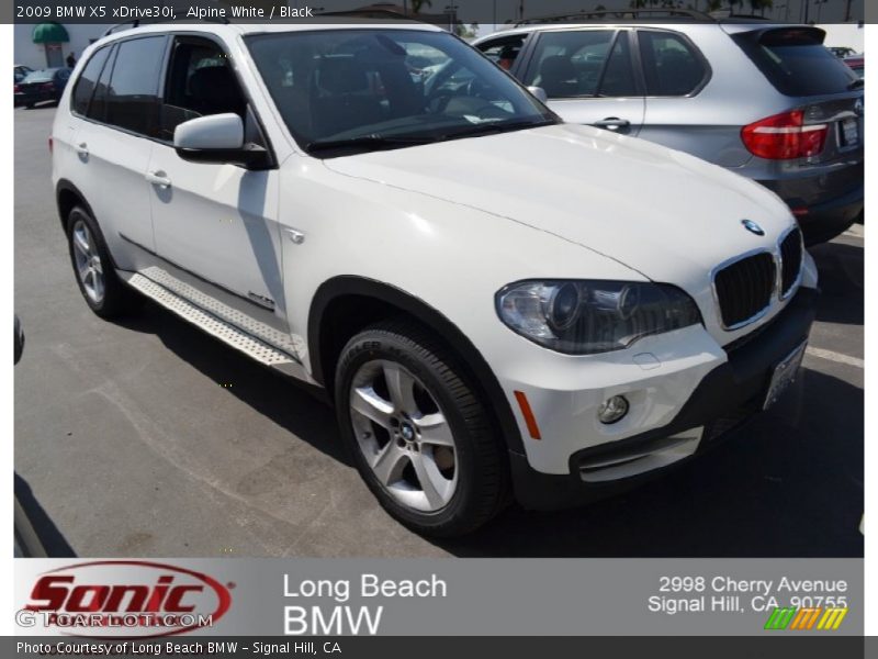 Alpine White / Black 2009 BMW X5 xDrive30i