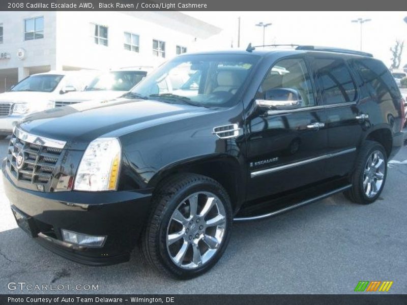 Black Raven / Cocoa/Light Cashmere 2008 Cadillac Escalade AWD