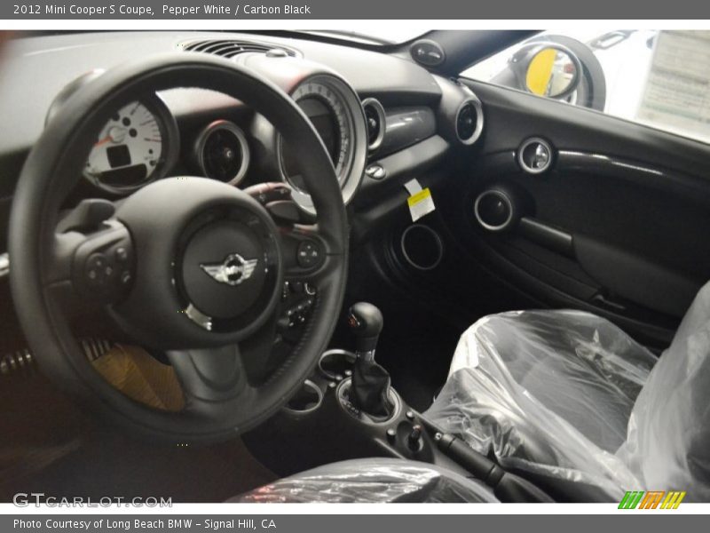 Pepper White / Carbon Black 2012 Mini Cooper S Coupe