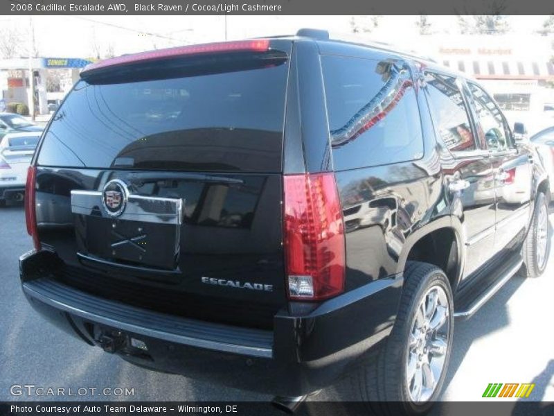 Black Raven / Cocoa/Light Cashmere 2008 Cadillac Escalade AWD
