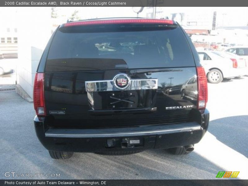 Black Raven / Cocoa/Light Cashmere 2008 Cadillac Escalade AWD