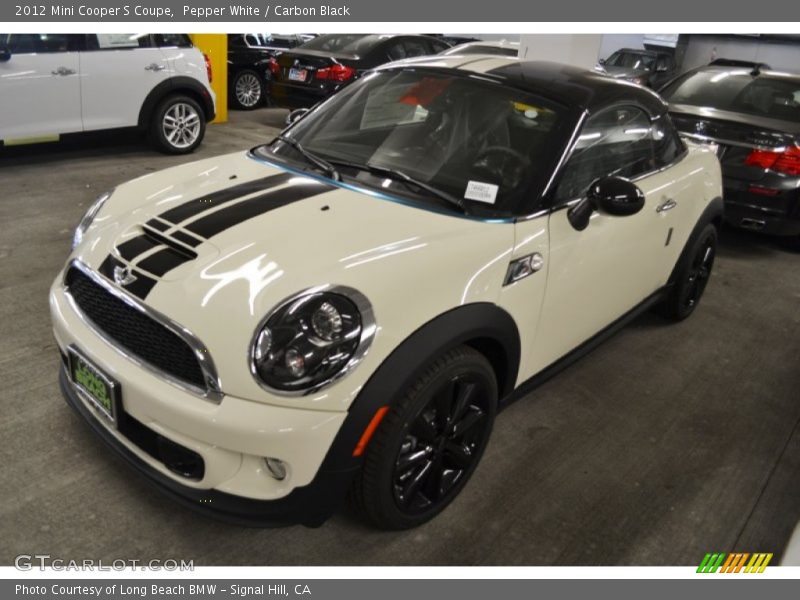 Pepper White / Carbon Black 2012 Mini Cooper S Coupe