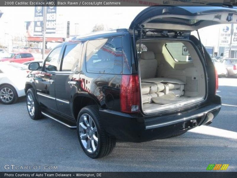 Black Raven / Cocoa/Light Cashmere 2008 Cadillac Escalade AWD