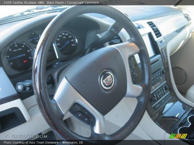 Black Raven / Cocoa/Light Cashmere 2008 Cadillac Escalade AWD