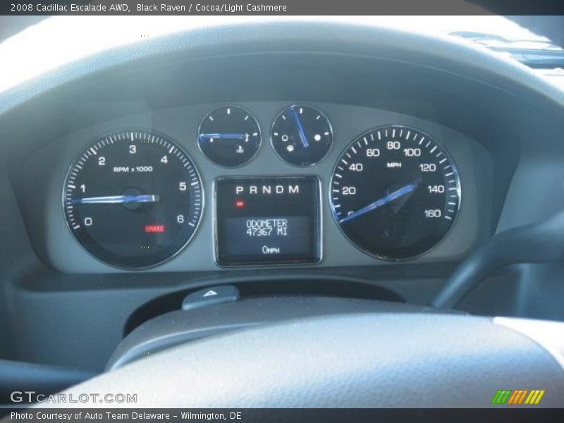 Black Raven / Cocoa/Light Cashmere 2008 Cadillac Escalade AWD